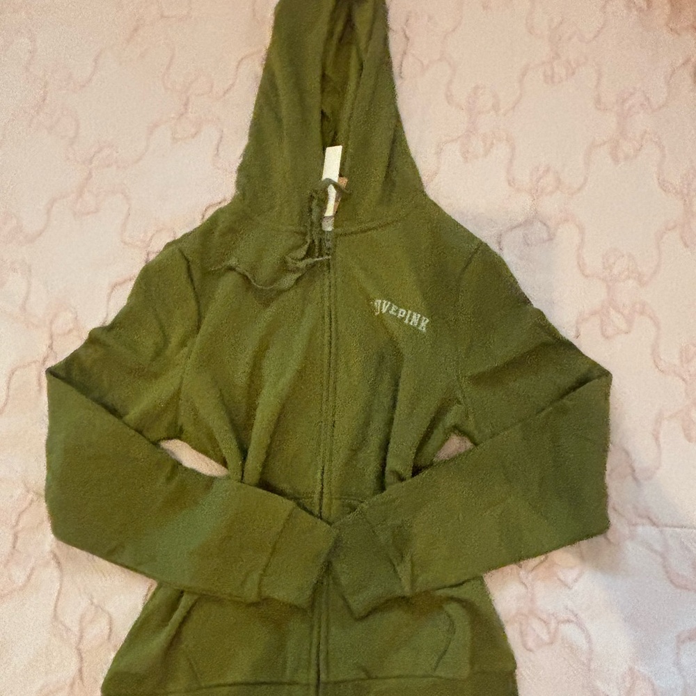 PINK Victoria's Secret Olive Hoodie